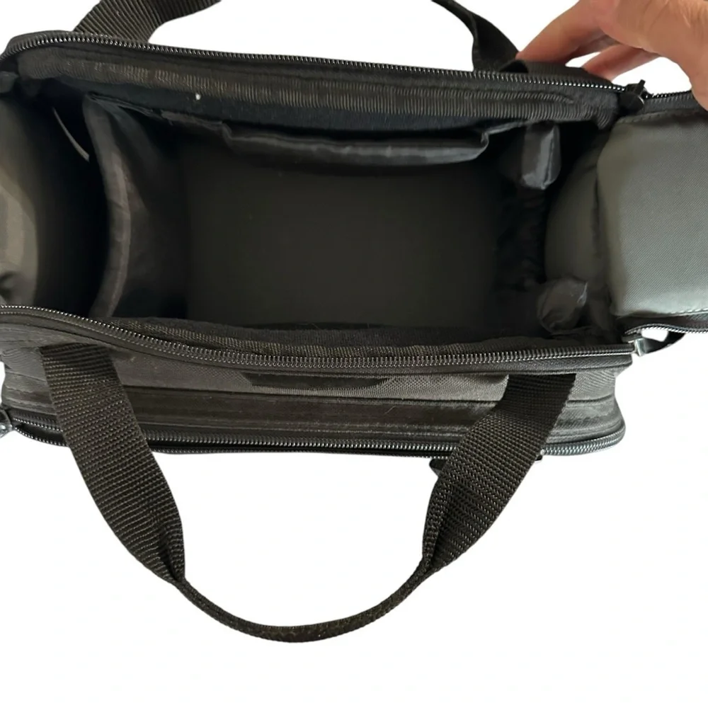Black Camera Duffel Bag with Durable Material and Smooth Texture